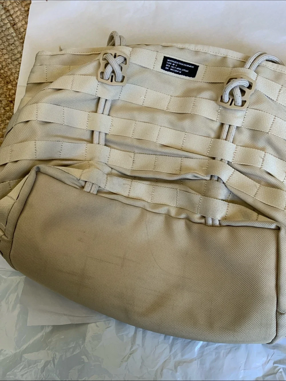 Nike Beige Canvas Tote For Business Travel W/Laptop or Tablet